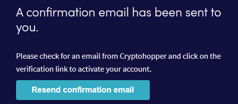 verificació del compte cryptohopper