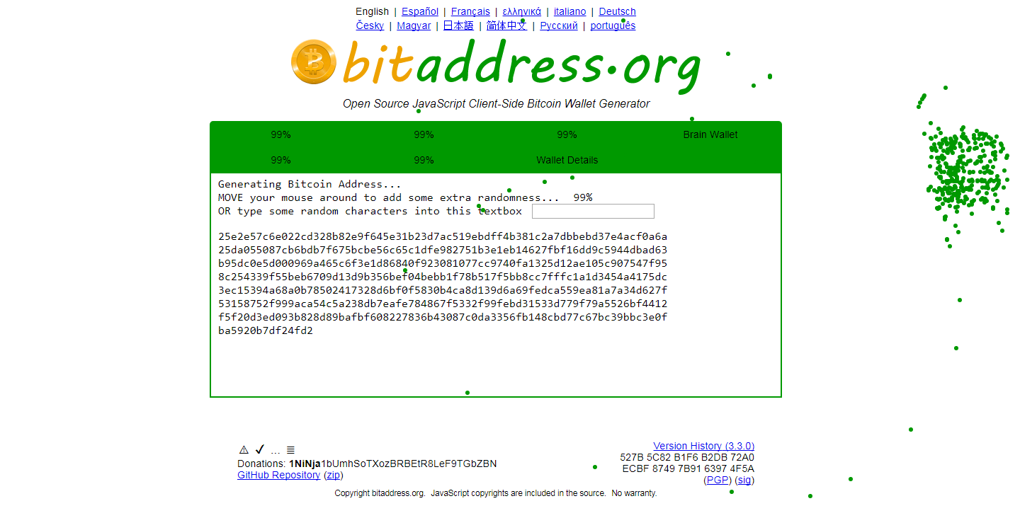 Bitcoin-Adresse generieren