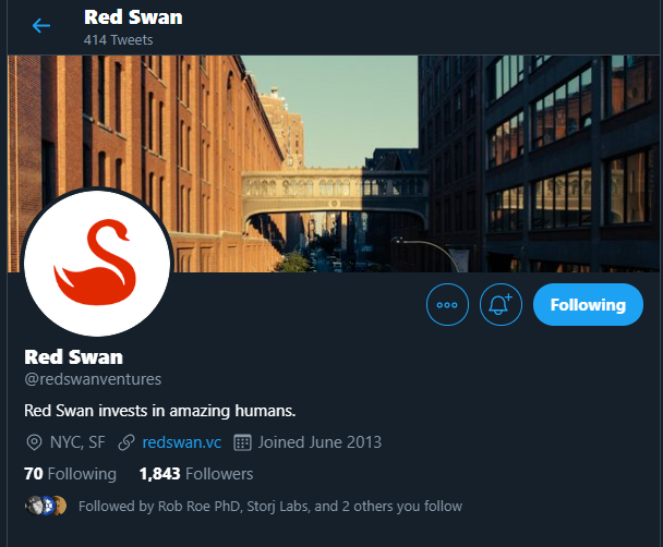 RedSwan عبر Twitter