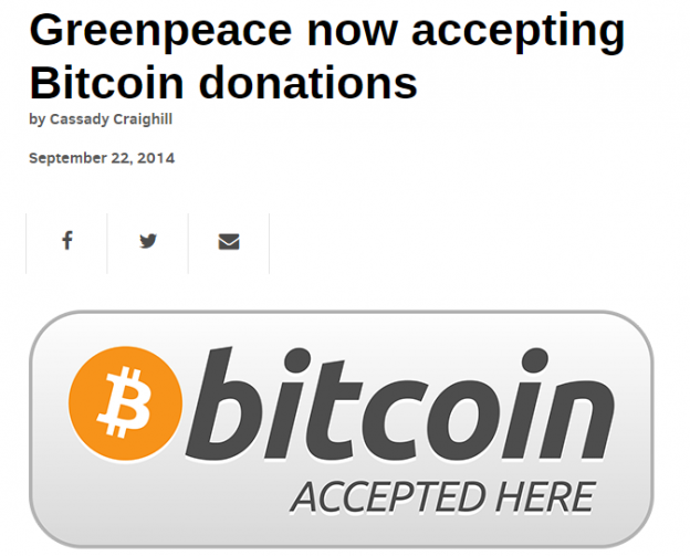 Bitcoin-Wohltätigkeitszahlungen