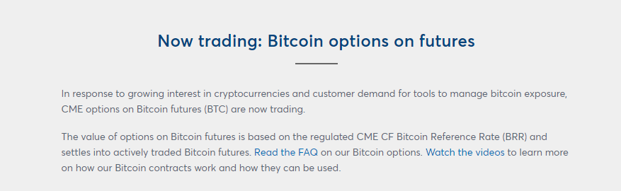 Bitcoin-Futures über CME